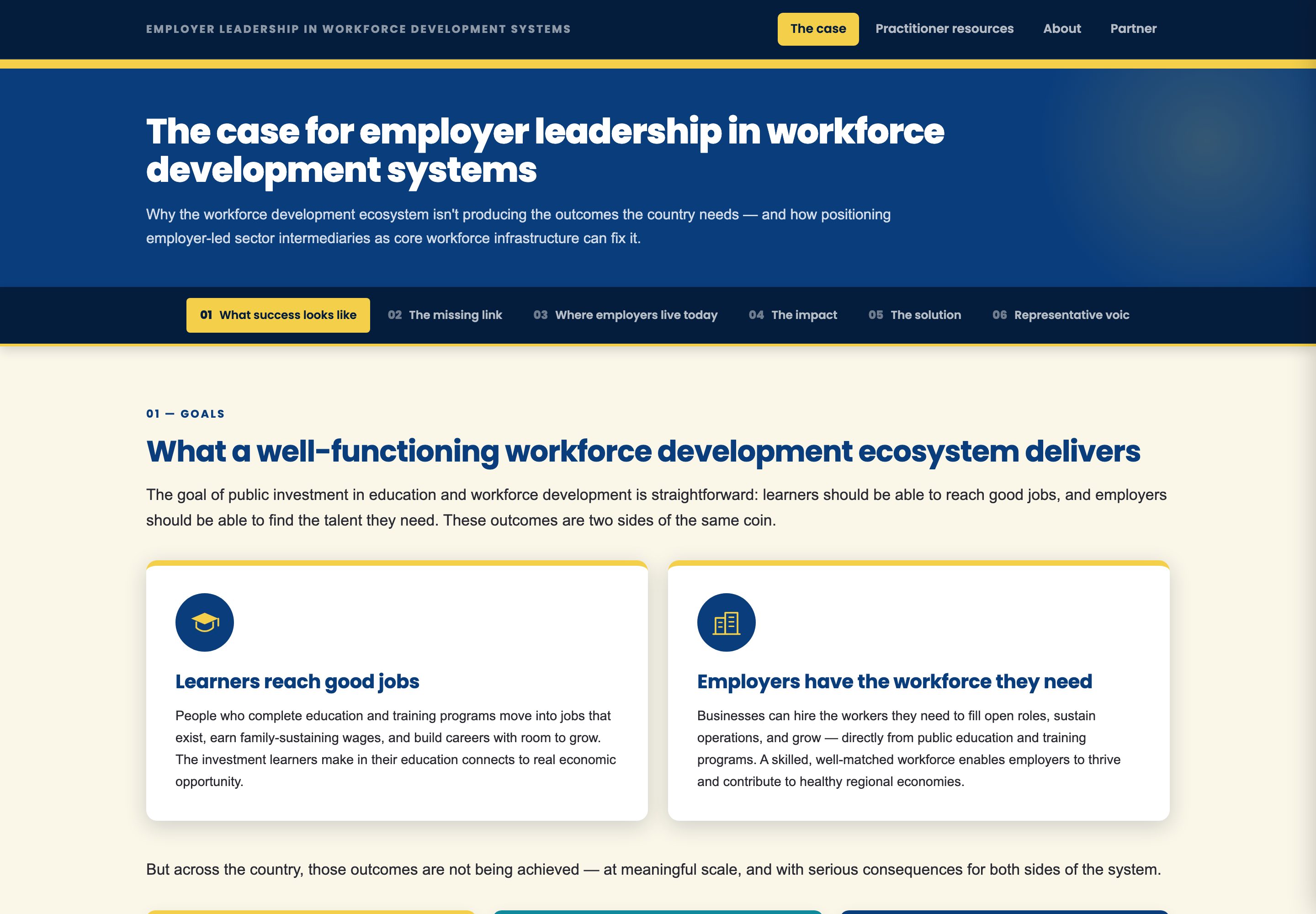 The case for employer leadership in workforce development systems — interactive resource